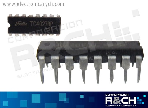 [NTE4027B] NTE4027B CMOS dual flip-flop J-K M-S