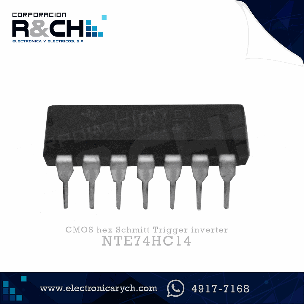 NTE74HC14 CMOS hex Schmitt Trigger inverter