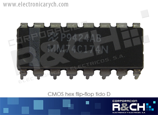 [NTE74C174] NTE74C174 CMOS hex flip-flop tido D