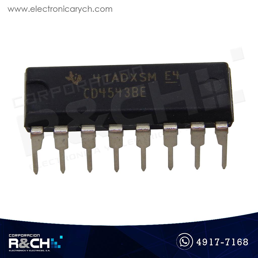 NTE4543B CMOS latch decoder driver