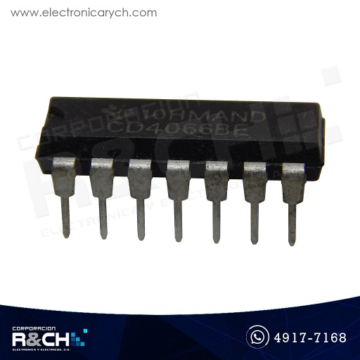 [NTE4066B] NTE4066B CMOS quad bilateral SW, 14-pin