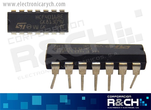 [NTE4016B] NTE4016B CMOS quad switch bilateral