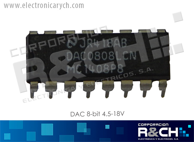 DAC0808LCN DAC 8-bit 4.5-18V