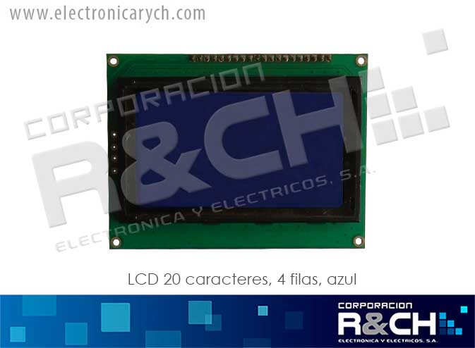 LCD-20X4Z LCD 20 caracteres, 4 filas, azul