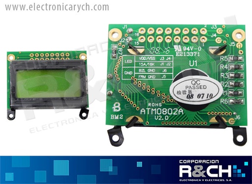 [LCD-8X2V] LCD-8X2V LCD 8 caracteres, 2 filas, verde