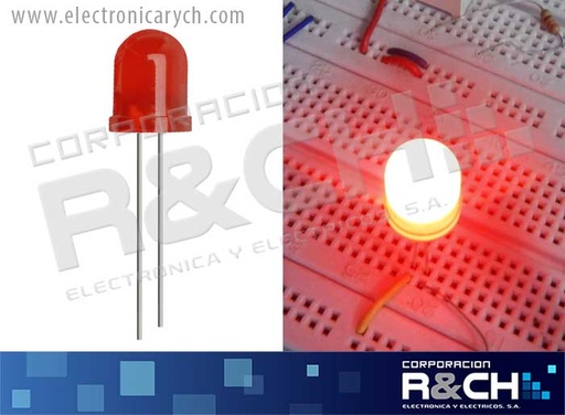 [LD-10R] LD-10R LED 10mm rojo jumbo