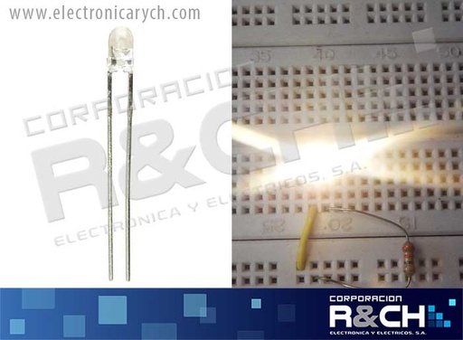 [LD-3PW04C (330PW04C)] LD-3PW04C LED 3mm blanco calido 8kMCD 30º ultrabrillante
