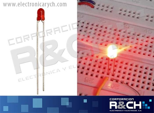[LD-3R] LD-3R LED 3mm rojo