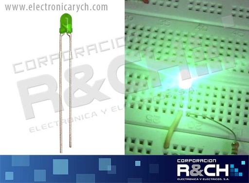 [LD-3V] LD-3V LED 3mm verde