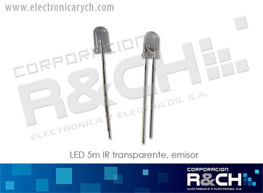 [LD-5IT] LD-5IT LED 5mm Infrarojo transparente, emisor