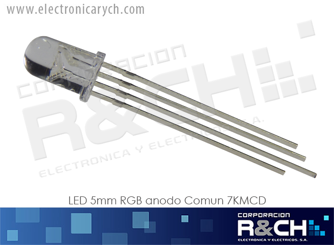 LD-5RGBA LED 5mm RGB ánodo Común 7KMCD