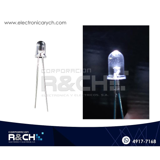 [LD-5PWC (520PWC)] LD-5PWC LED 5mm blanco calido 16kMCD 23º ultrabrillante