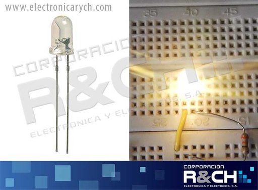 [LD-5XW04C (530XW04C)] LD-5XW04C LED 5mm blanco calido 8k MCD 30º ultrabrillante