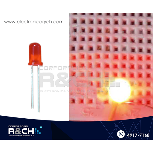 [LD-5RD] LD-5RD LED 5mm rojo difuso
