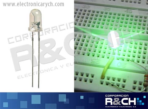 [LD-5VT] LD-5VT LED 5mm verde transparente