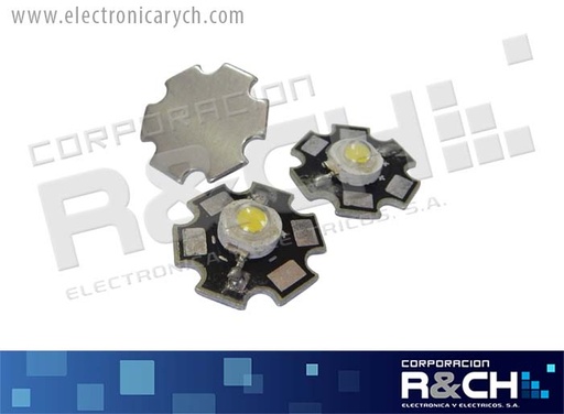 [LD-P3WBH] LD-P3WBH LED blanco redondo 3W 130lm c/disipador estrella