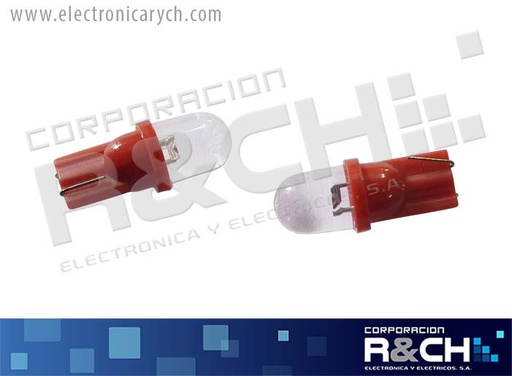 [BO-332RD] BO-332RD LED bombilla 10mm rojo 12V bayoneta p/carro