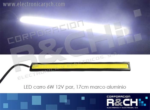 [LD-DRL17] LD-DRL17 LED carro 6W 12V par, 17cm marco aluminio