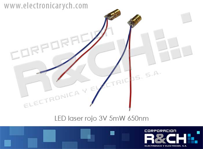 LD-LZR LED laser rojo 3V 5mW 650nm