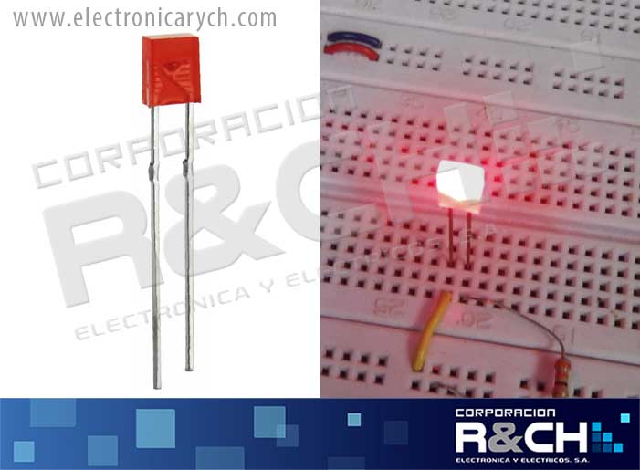 LD-RR LED rectangular rojo