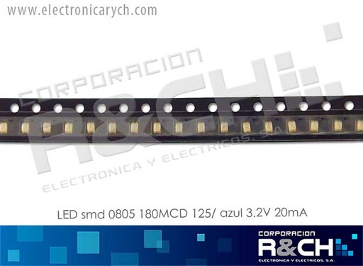 [LD-0805AZ] LD-0805AZ LED smd 0805 180MCD 125° azul 3.2V 20mA