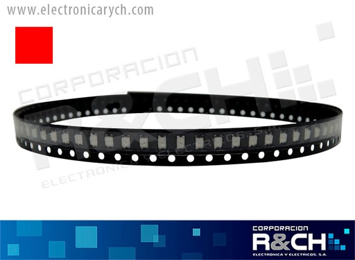 [LD-1206R] LD-1206R LED smd 1206 180MCD 125° rojo 2.3V 20mA