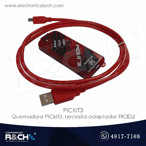 [PICKIT3] PICKIT3 Quemadora PICkit3 necesita adaptador PICID2