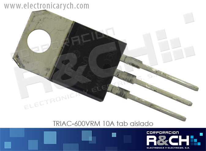 NTE5645 TRIAC-600VRM 10A tab aislado BTA10-600