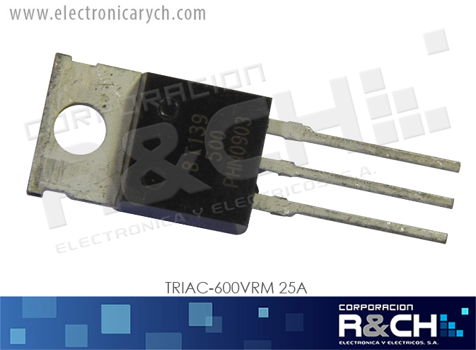 NTE56017 TRIAC-600VRM 25A insulated