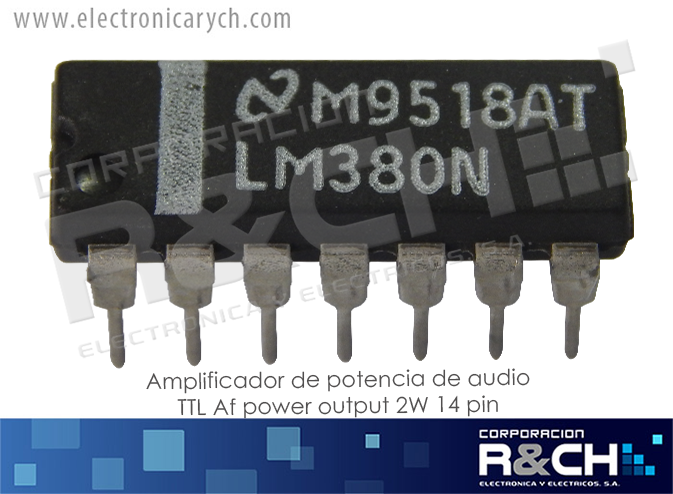NTE740A TTL Af power output 2W 14 pin LM380N