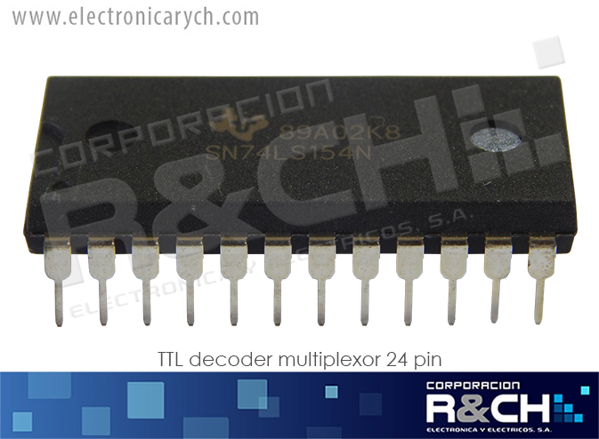 NTE74LS154 TTL decoder multiplexor 24 pin 74LS154