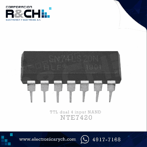 [NTE7420] NTE7420 TTL dual 4 input NAND