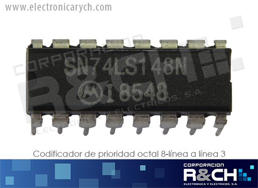 [NTE74LS148] NTE74LS148 TTL encoder 8 a 3 c/prioridad 74LS148
