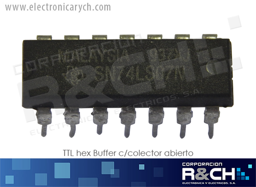 [NTE74LS07] NTE74LS07 TTL hex Buffer c/colector abierto 74LS07