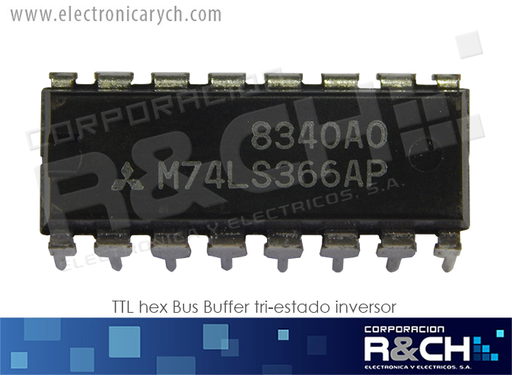 [NTE74366] NTE74366 TTL hex Bus Buffer tri-estado inversor 74LS366