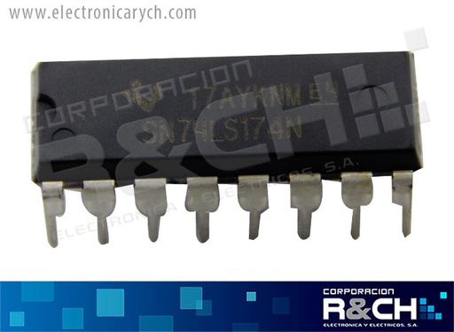 [NTE74LS174] NTE74LS174 TTL hex flip-flop tipo D serial-out 74LS174