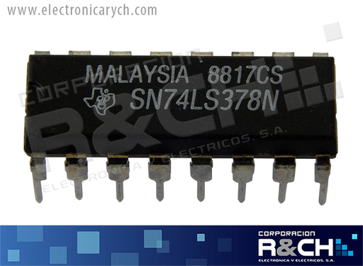 [NTE74LS378] NTE74LS378 TTL hex flip-flop tipo D w/clock & single rail out 74LS378