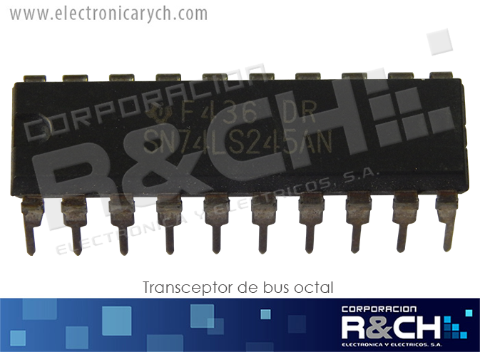 NTE74245 TTL octal bus transceiver 3-state no-inv out 74LS245
