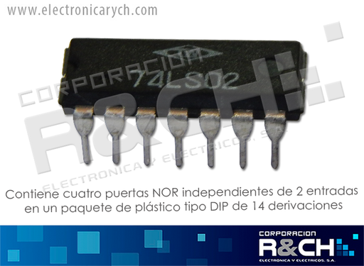[NTE74LS02] NTE74LS02 TTL quad 2 input NOR 74LS02