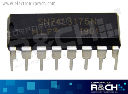 [NTE74LS175] NTE74LS175 TTL quad flip-flop tipo D clear/comun 74LS175