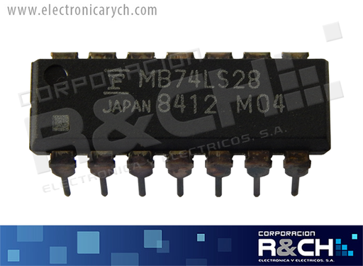 [NTE74LS28] NTE74LS28 TTLquad 2 imput NOR buffer/clock driver 74LS28