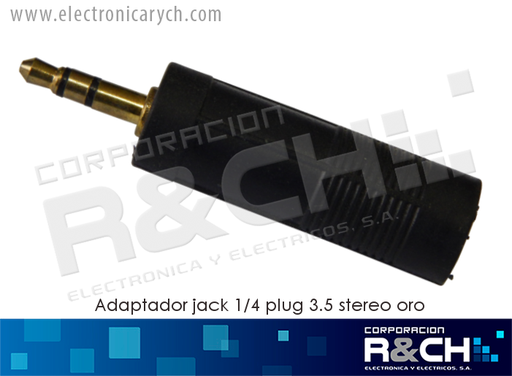 [AD-008G] AD-008G adaptador jack 1/4 plug 3.5 stereo oro