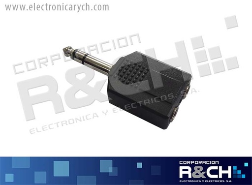 [AD-005] AD-005 adaptador jack 1/4x2 plug 1/4 stereo P-252