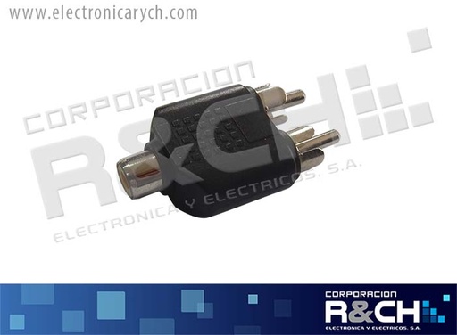 [AD-287] AD-287 adaptador jack RCA a plug 2xRCA P-260