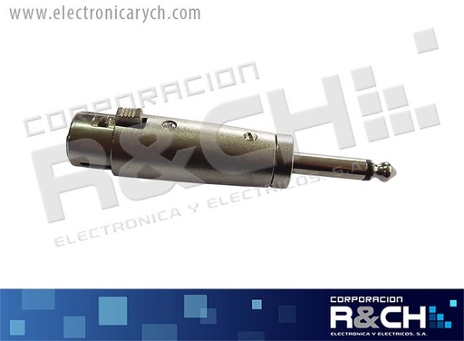 [AD-330] AD-330 Adaptador Jack canon a Plug 1/4