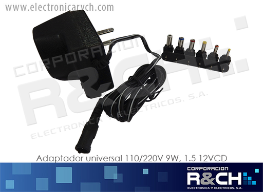[CB-MV600] CB-MV600 adaptador transformador universal 110/220V 9W, 1.5...12VCD