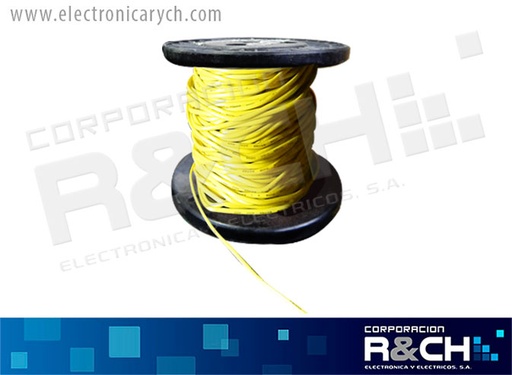 [AL-22AM] AL-22AM Alambre 1mt Calibre 22 Amarillo Estañado