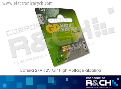[BT-27A] BT-27A Bateria 27A 12V GP High Voltage Alkalina