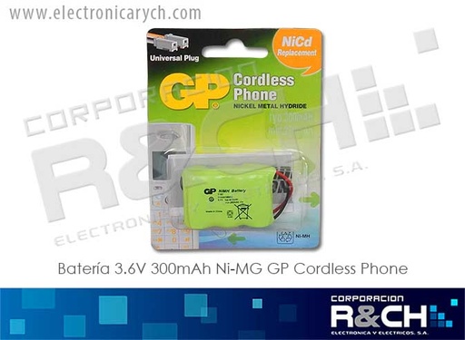 [BT-T157] BT-T157 bateria 3.6V 300mAh Ni-MH GP Cordless Phone