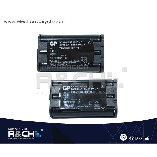 [BT-T380] BT-T380 bateria 3.6V 850mAh Ni-MH GP Cordless Phone